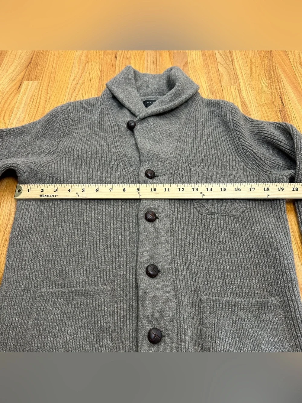 J. Crew Men’s 100% Lambs Wool Cardigan Sweater